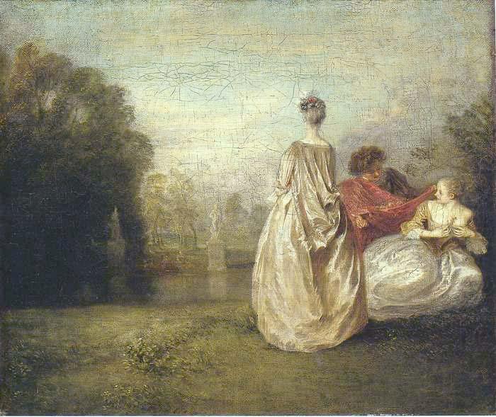 Les deux cousines, Jean antoine Watteau